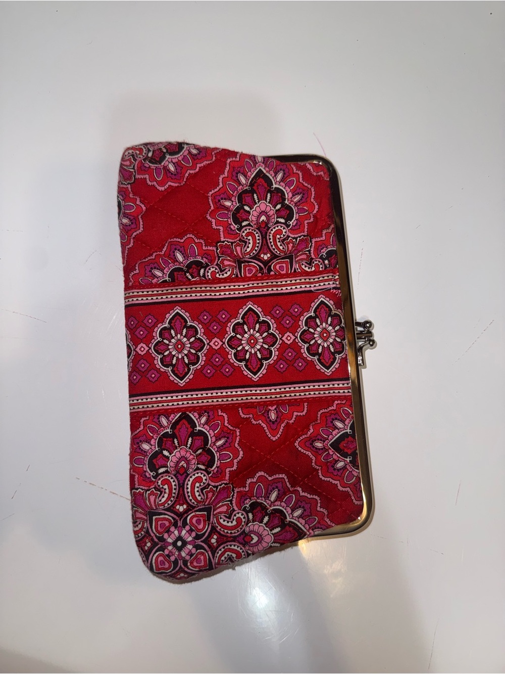Vera Bradley Kiss Lock Wallet Frankly Scarlet